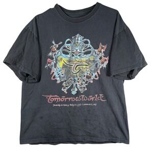 Tomorrow World 2013 Concert T-Shirt Mens XL‎ Black Graphic Print Guetta Aoki